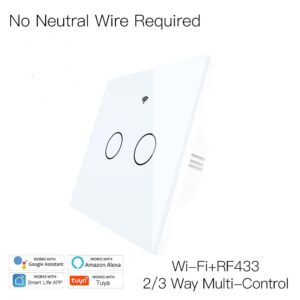 Lanka Smart Switch | 2 Gang Smart Switch(No Neutral wire Needed)